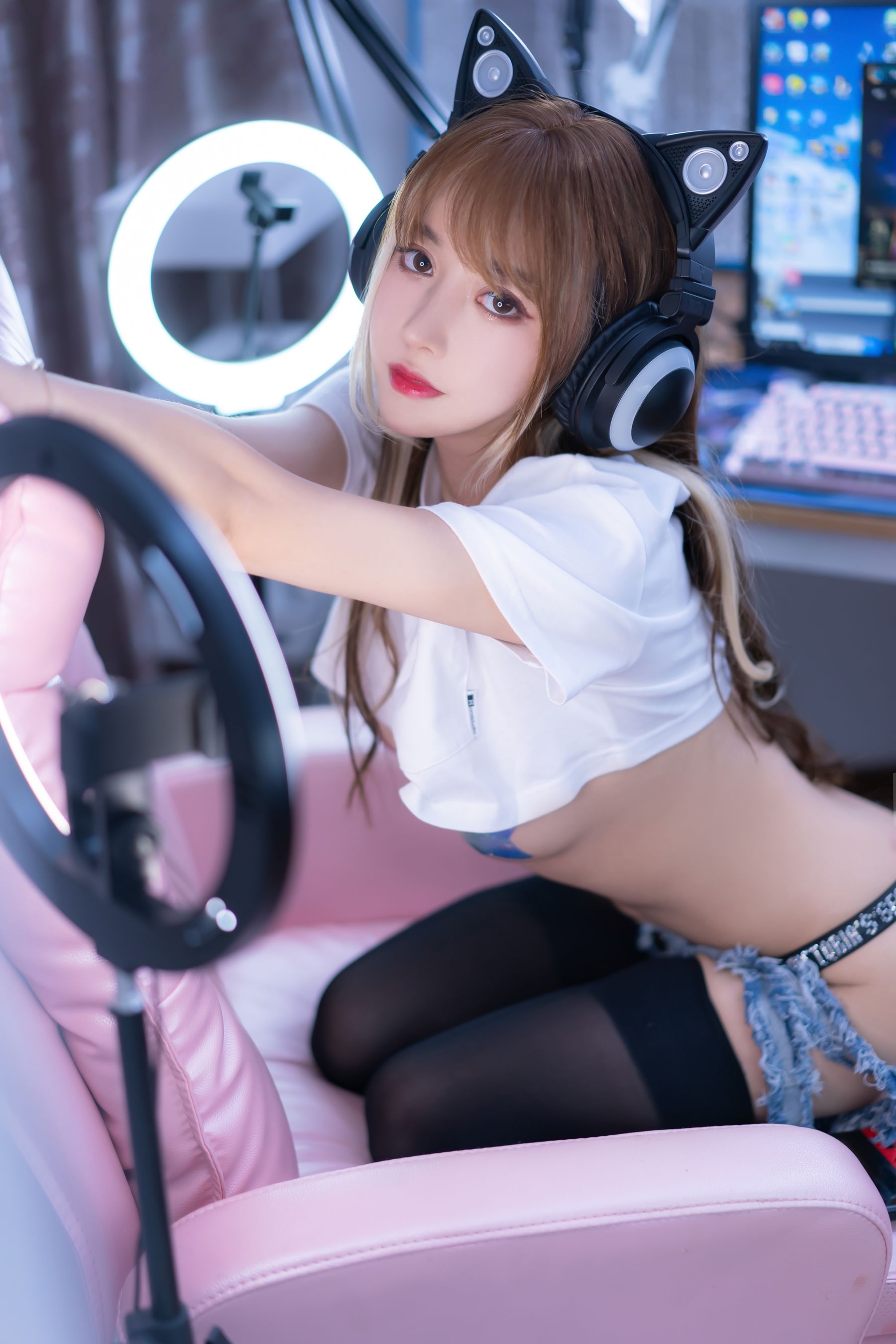 [Cosplay]米线线sama–电竞猫咪写真套图插图7